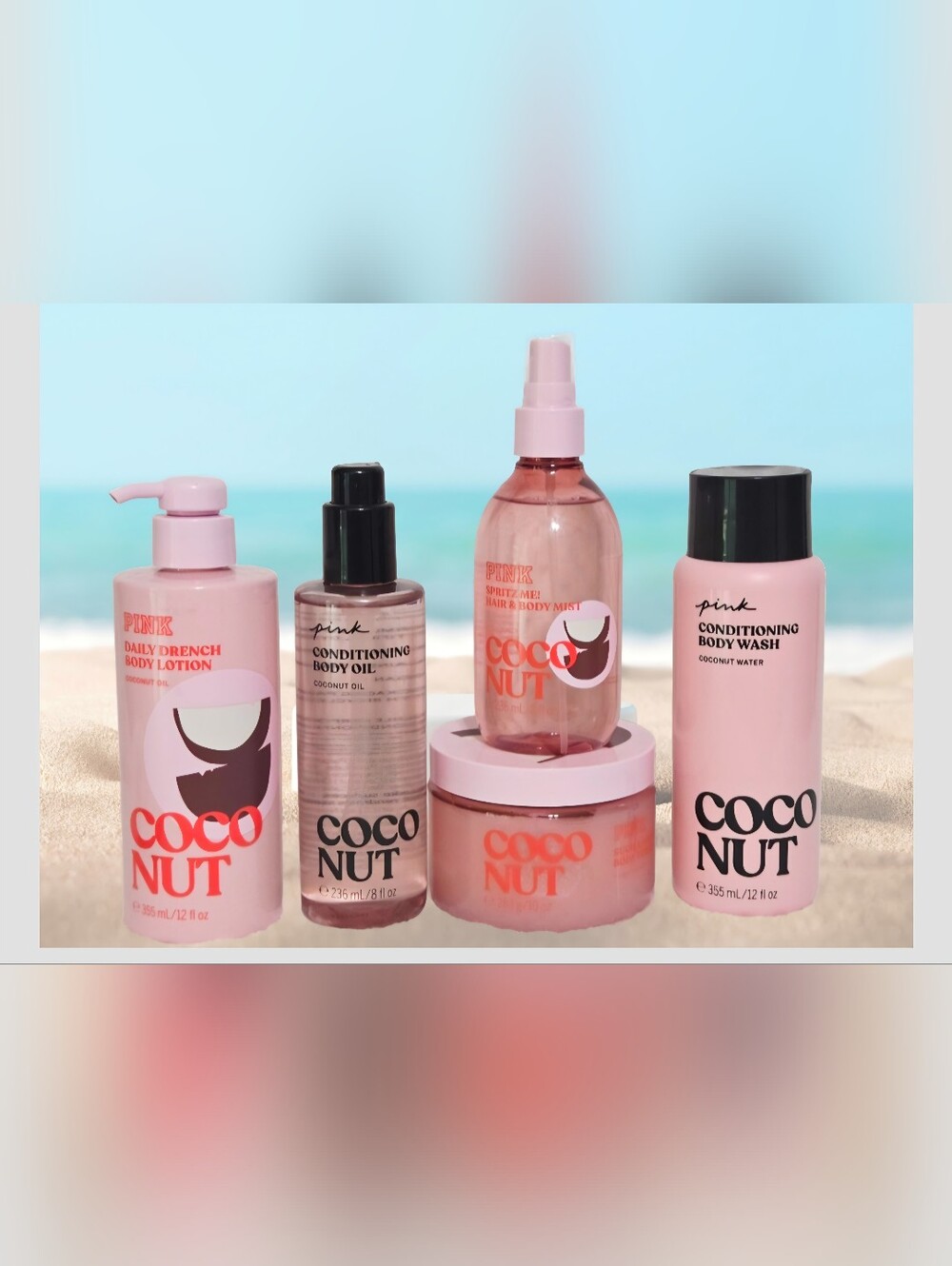 PINK Coconut Bundle 5PC Body Wash & Oil Bundle New!♡♡